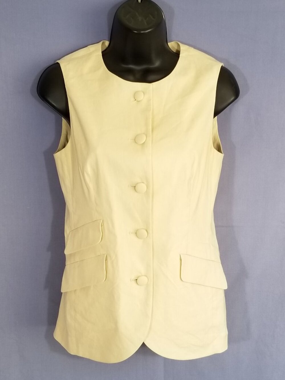 RAG & BONE Linen Blend Slade Button Front Vest 7094E1M
